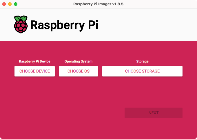 Raspberry Pi Imagerを起動する